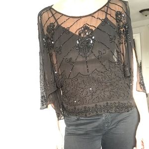 Gorgeous 20’s inspired vintage sequins loose top